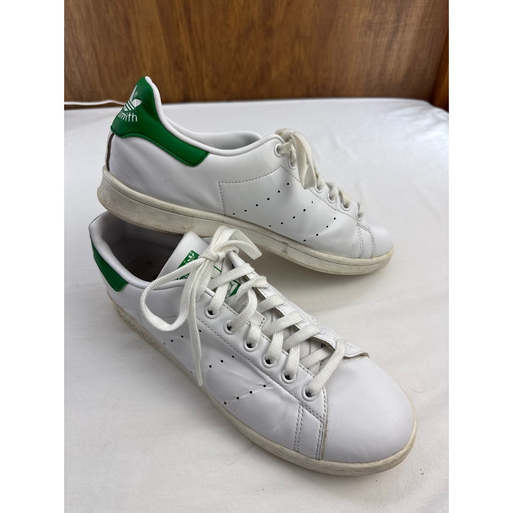 Adidas Stan Smith Mens White Green Leather Sneakers M20324 Size 9.5
